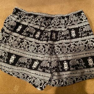 Elephant patterned shorts